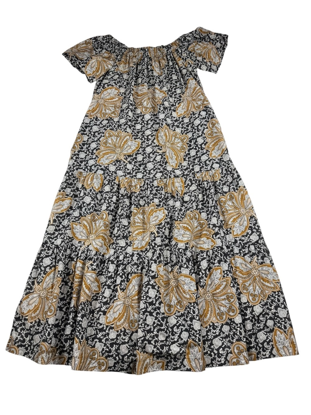 A.L.C. Doris Off-the-Shoulder Printed Midi dress, 8